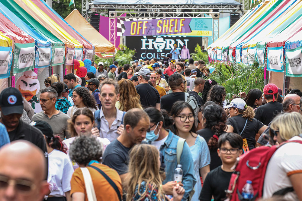 Crowds at Street Fair - 2023 Miami Book Fair